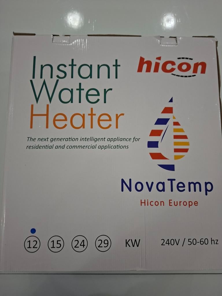 Hicon NovaTemp Instant Water Heater - Nieuw in doos, Doe-het-zelf en Verbouw, Geisers en Boilers, Ophalen of Verzenden