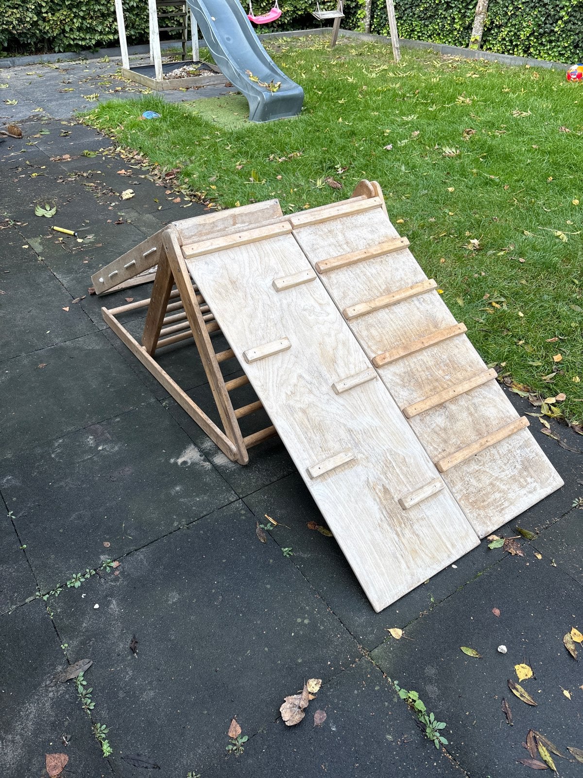 Houten Klimtoestel met Klimnet en Klimplanken, Ophalen, Gebruikt, Klimnet