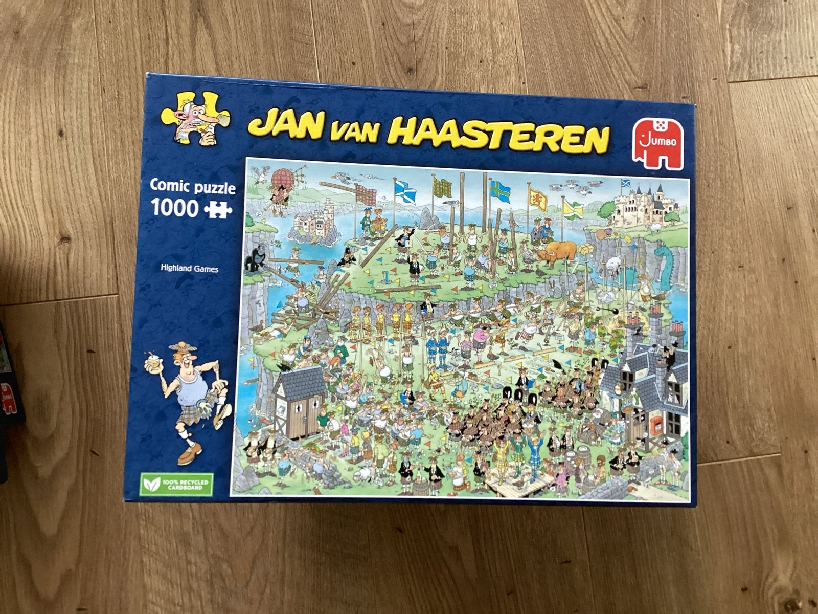 Jan van Haasteren Comic Puzzel 1000 stukjes Highland Games, Ophalen of Verzenden, 500 t/m 1500 stukjes, Zo goed als nieuw, Legpuzzel