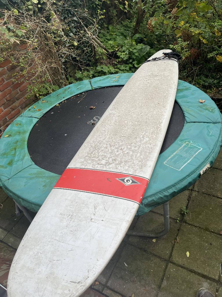 Surfboard 9.0, Watersport en Boten, Golfsurfen, Gebruikt, Longboard, Met vinnen, Met koord, Ophalen