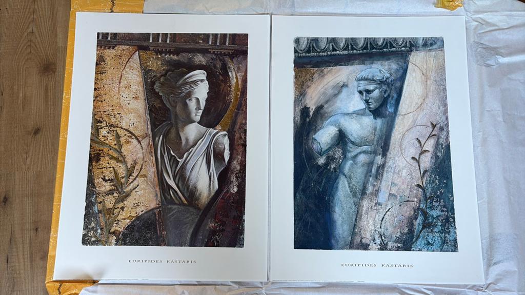 Posters euripides kastaris, Ophalen, 50 tot 75 cm, Schilderij, Minder dan 50 cm