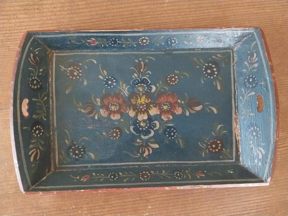 Hindelooper miniatuur dienblaadje, Ophalen of Verzenden