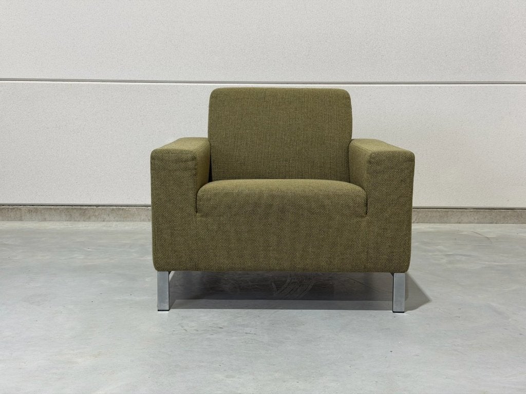 Gelderland 6511 fauteuil groen - zo goed als nieuw, Ophalen, Industrieweg 15, 4104 AP Culemborg, Nederland, Leer, 75 tot 100 cm