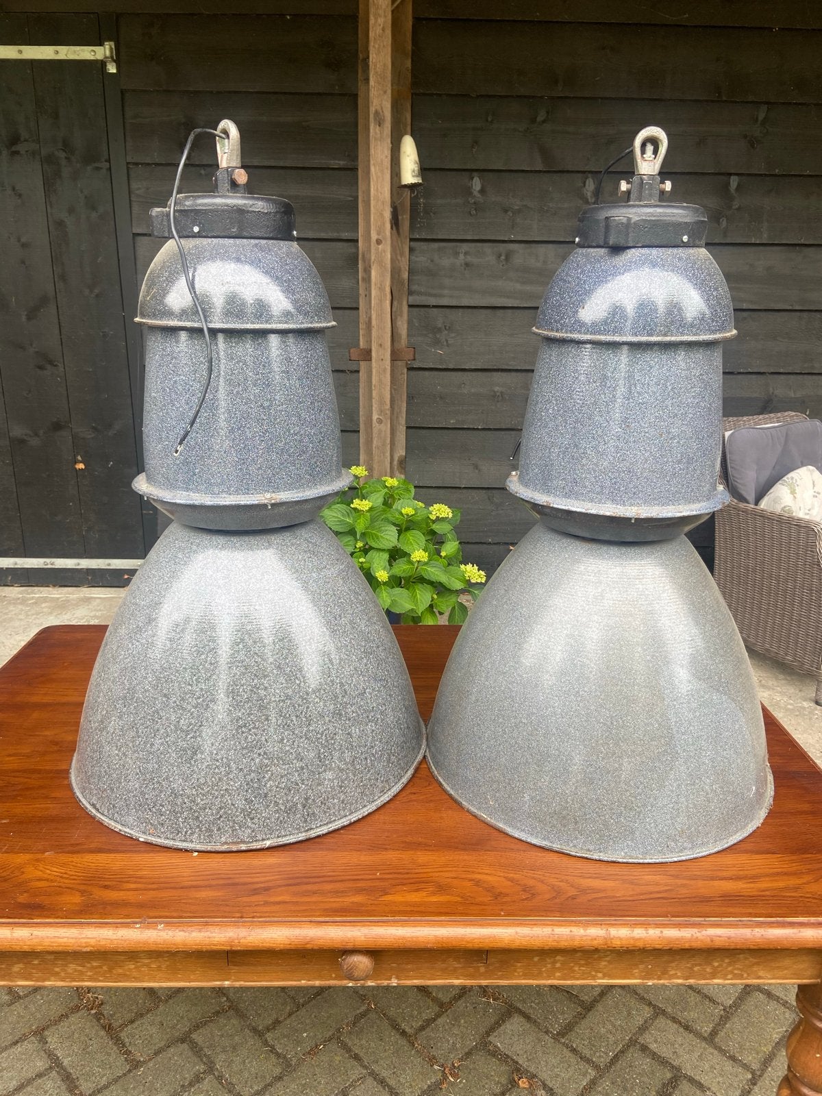 Set van 2 Oude Fabriek Gaslampen - Industrieel Design, Ophalen