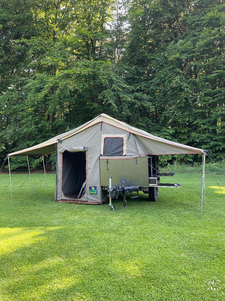 Off-Road Tenttrailer, Caravans en Kamperen, Tot en met 6, Groen, Ophalen, Overige merken