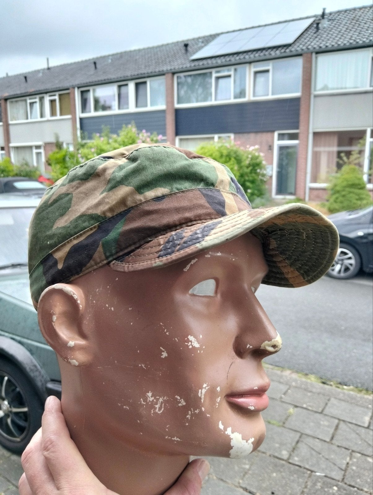 US Army Woodland Camouflage Combat Cap - Maat 7 1/2, Verzenden, Landmacht, Amerika, Kleding of Schoenen