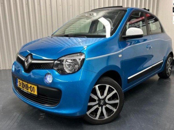 Renault Twingo sunroof blauw   1.0 SCe 70pk S&S 2015 Blauw, Auto's, Voorwielaandrijving, Twingo, 840 kg, Origineel Nederlands