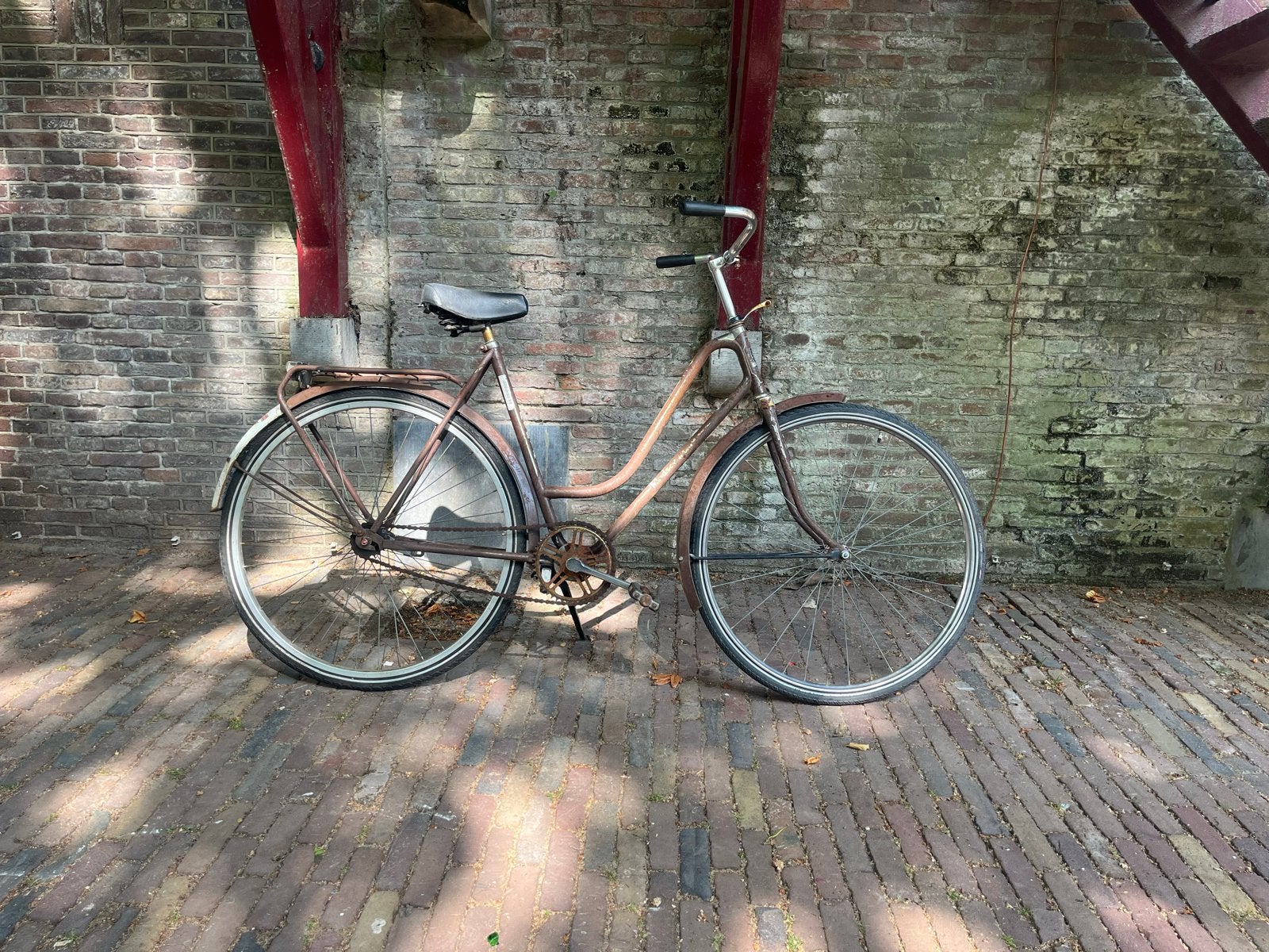 Sparta Damesfiets 28 inch - Prachtige Bronze Vintage Fiets, Ophalen, Gebruikt, Terugtraprem, Sparta