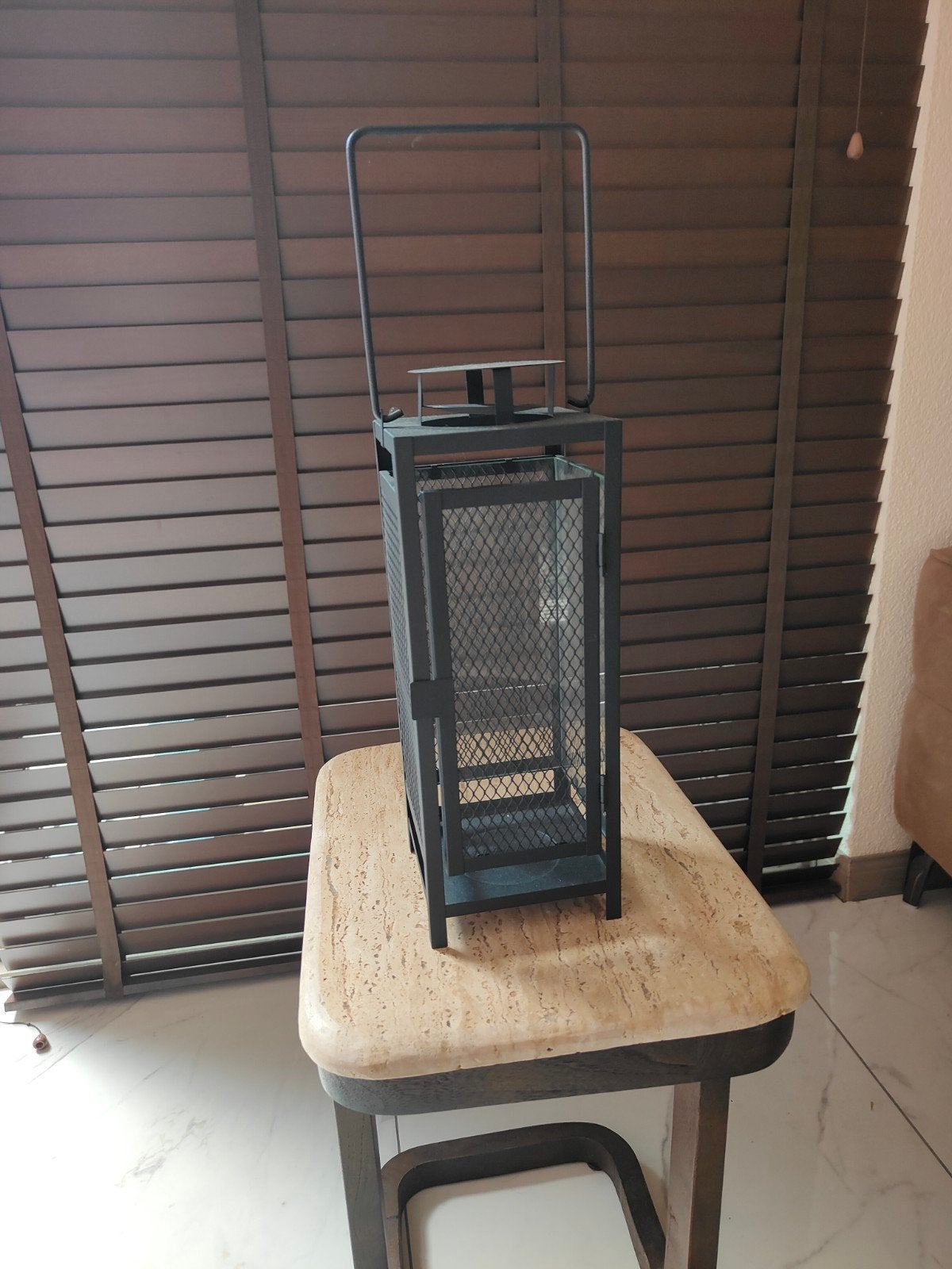 IKEA BERGGRAN Lantaarn Zwart - 34 cm, Ophalen, Gebruikt, Lantaarn, Zwart
