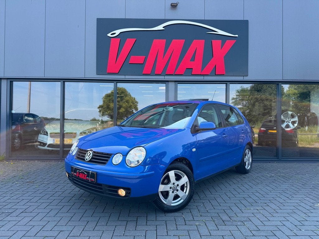Volkswagen Polo 1.4-16V NAP Cruise Dak Navi Airco Trekhaak, Auto's, Voorwielaandrijving, 15 km/l, 4 cilinders, Blauw