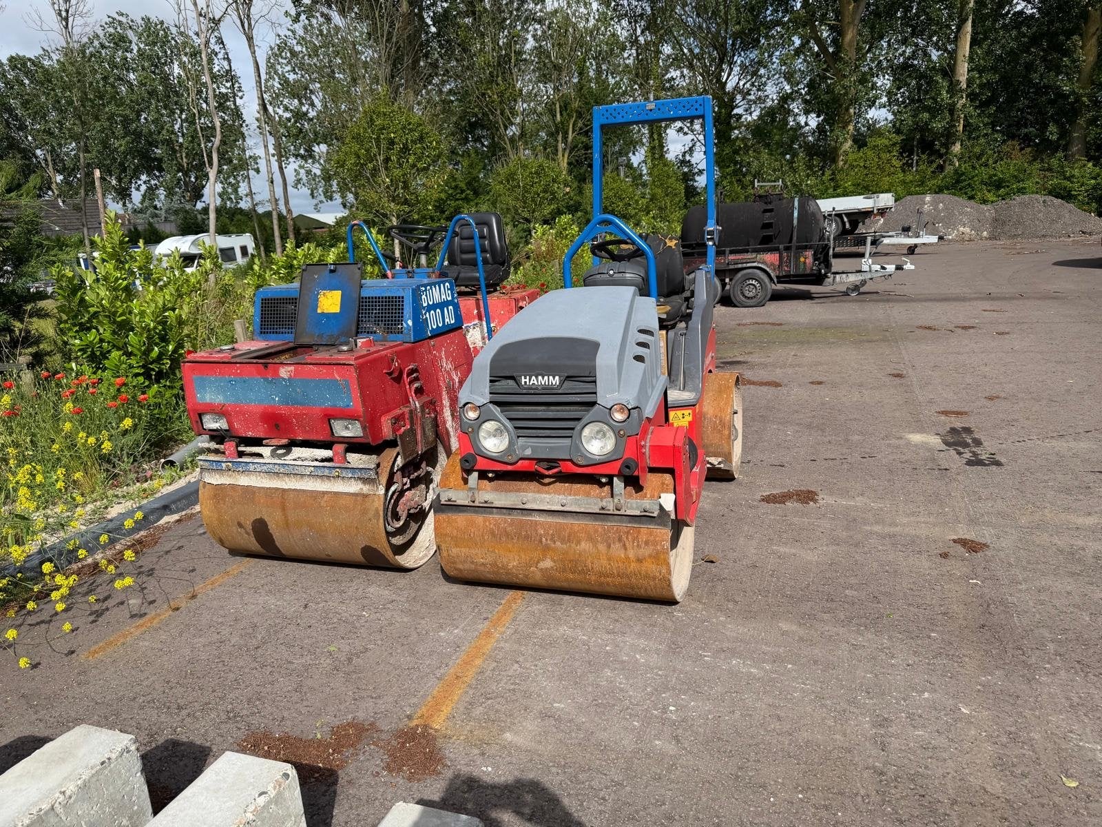 Bomag en Hamm asfaltwalsen - Perfect werkende staat, Ophalen
