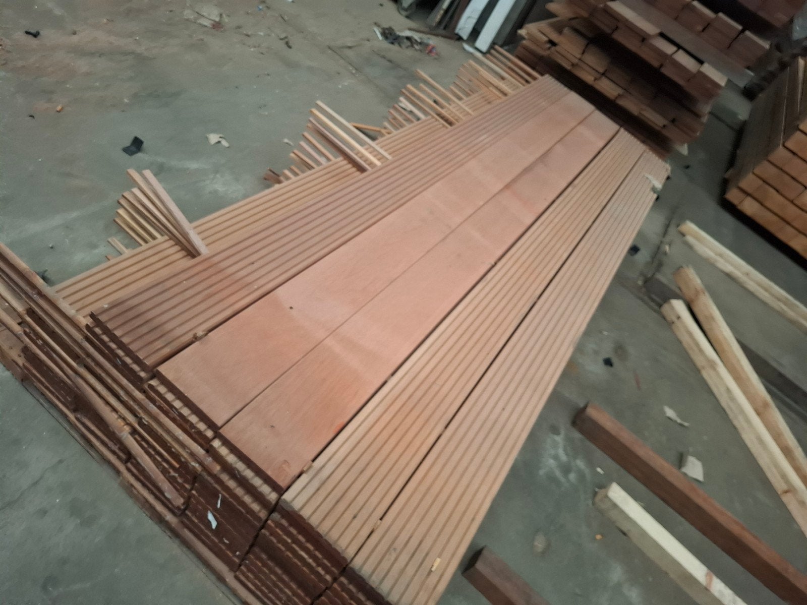 Hardhout vlonderplanken 245x14.5x2.1 cm bezorgen mogelijk, Tuin en Terras, Terrasdelen en Vlonders, Ophalen, Nieuw, A, Hout