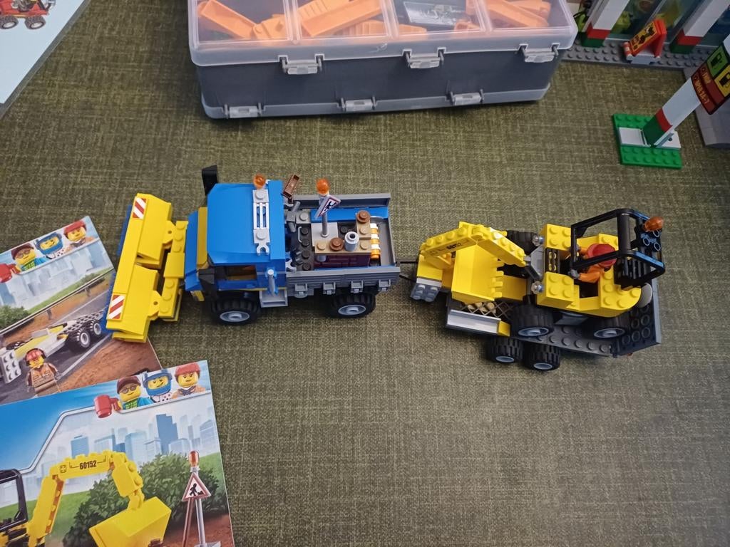 LEGO City 60152 Veegwagen en Graafmachine, Compleet, Lego, Ophalen of Verzenden, Complete set