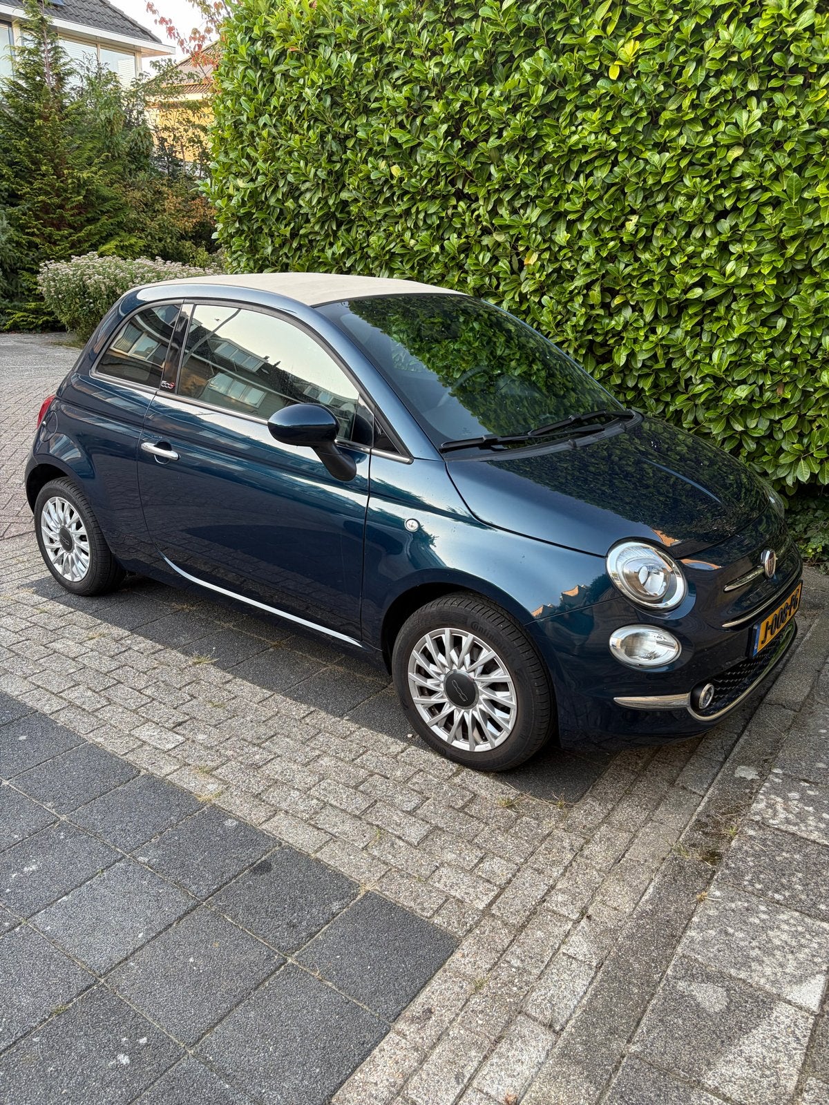 Fiat 500 1.0 70pk Hybrid 2020 Blauw, Auto's, Voorwielaandrijving, Euro 6, Leder en Stof, Origineel Nederlands
