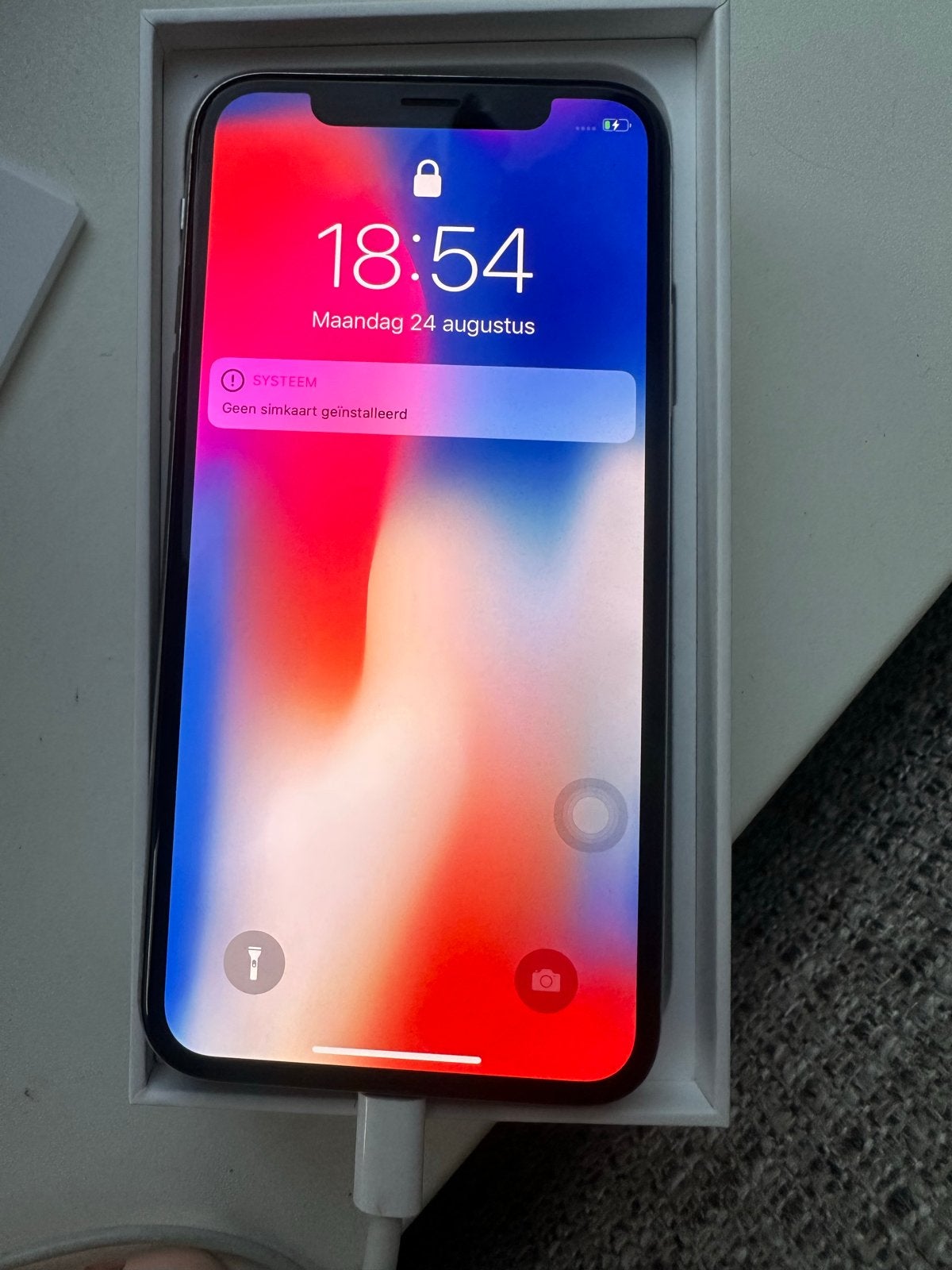 iPhone X 64GB Zilver - Knoppen werken, touchscreen defect, Ophalen, IPhone X, 64 GB, Zonder simlock