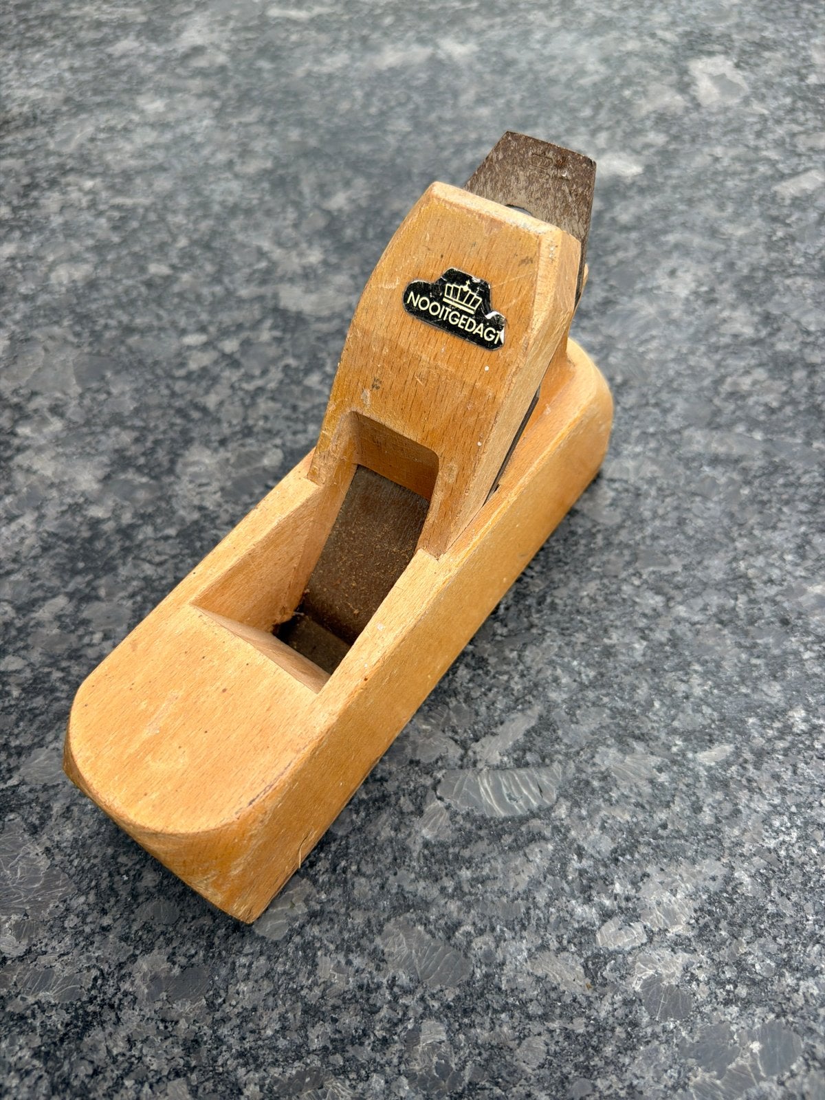 Vintage Nooitgedagt houten schaaf - 18 cm, Ophalen of Verzenden