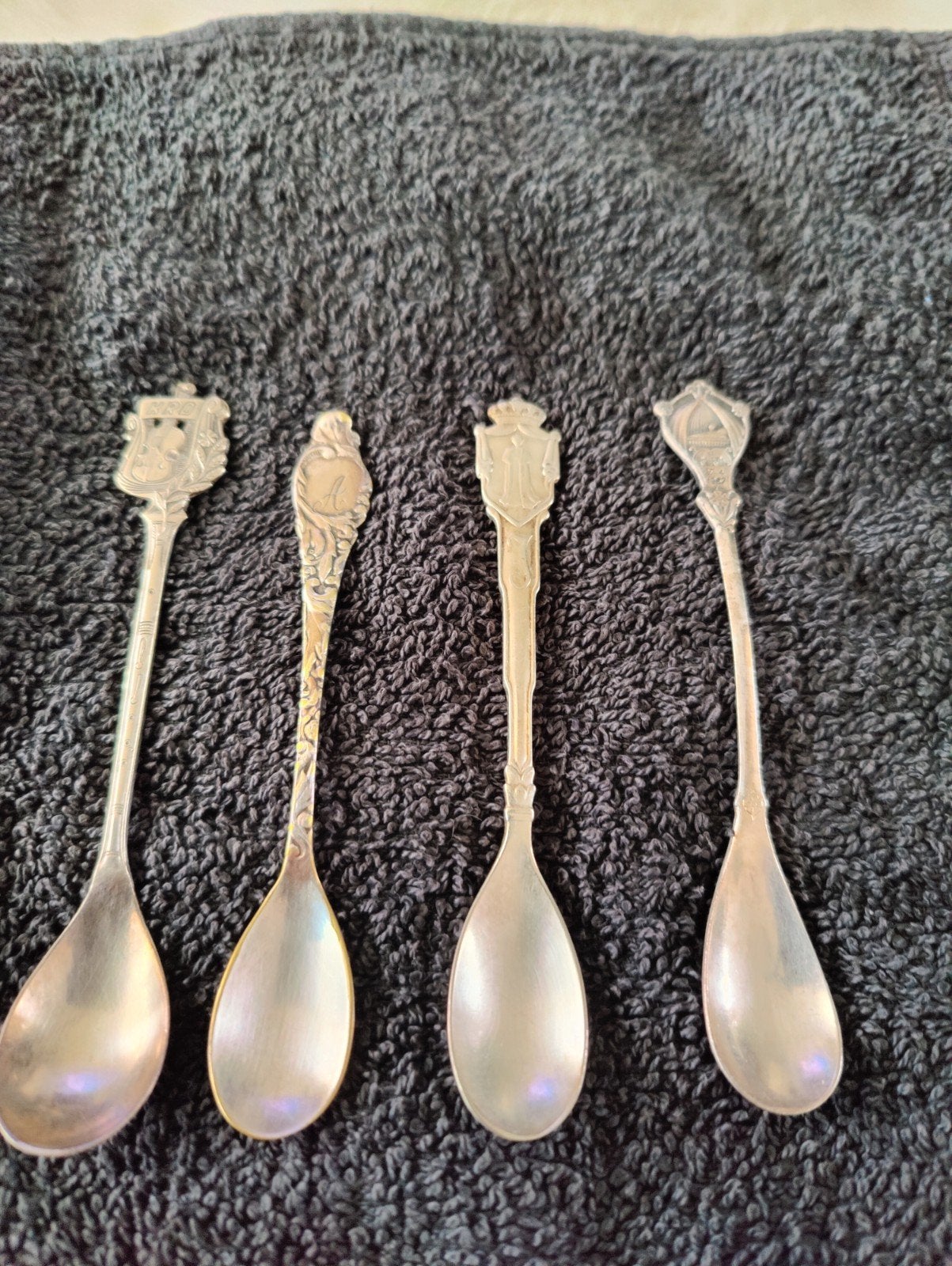 4 oude verzilverde theelepels, Ophalen of Verzenden