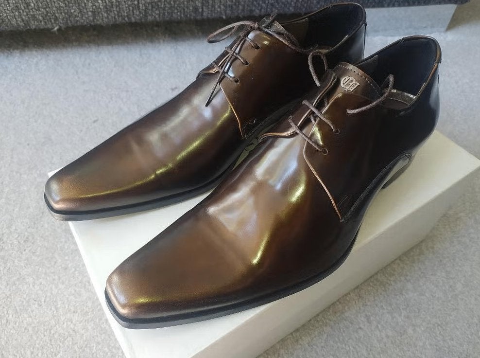 Carlo Pignatelli quito bronzo shiny herenschoenen maat 40, Overige kleuren, Nieuw, Ophalen of Verzenden