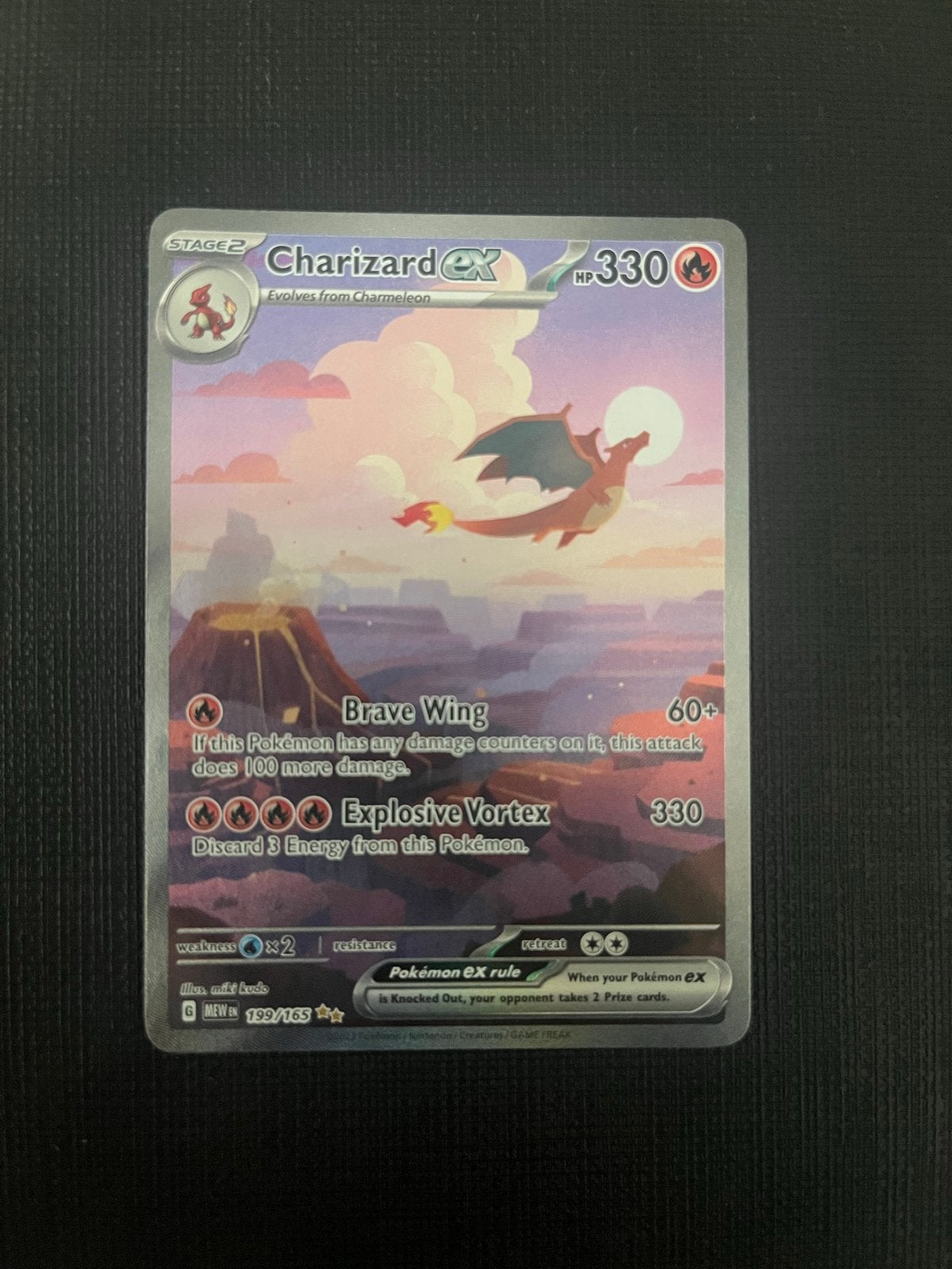 Charizard ex 199/165, Ophalen of Verzenden, Nieuw, Losse kaart, Foil