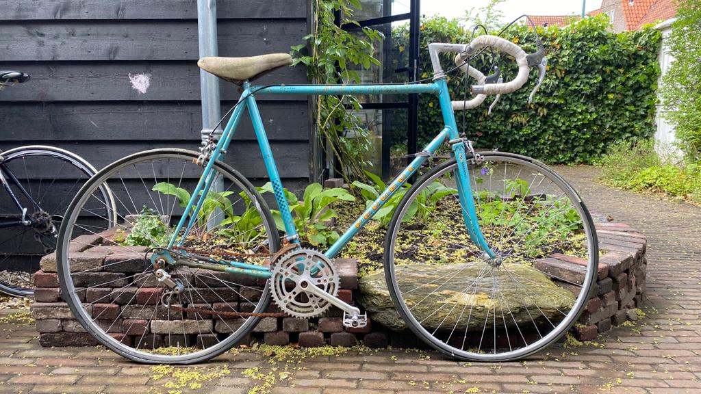 Vintage Peugeot racefiets klassiek stalen frame opknapper, Ophalen, Velgrem