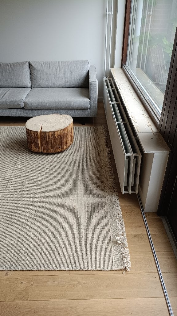 Comfortabele rechte bank, Ophalen, Gebruikt, Driepersoons, 75 tot 100 cm