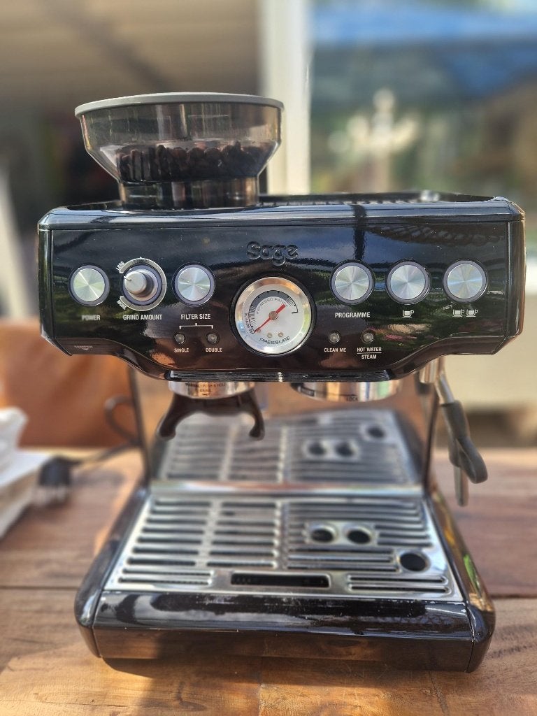 Sage pistool espressomachine, Witgoed en Apparatuur, Ophalen, Gebruikt, Espresso apparaat, Koffiebonen