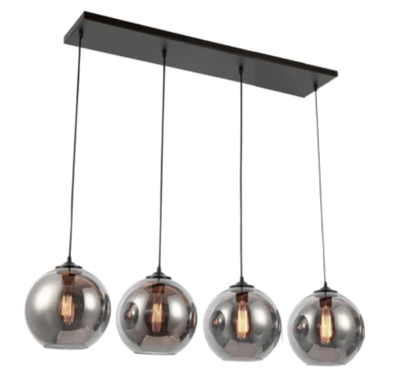 Eric Kuster style hanglamp smoke glass, Ophalen, Zo goed als nieuw