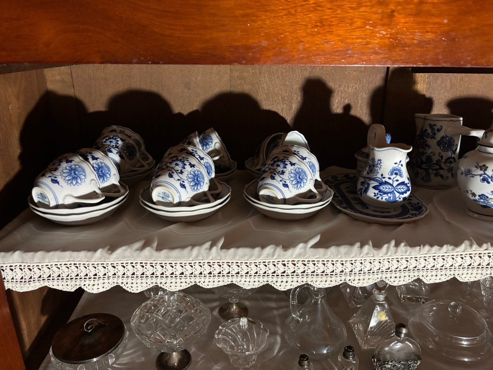 Prachtig hutschenreuther zwiebelmuster servies en glaswerk, Ophalen