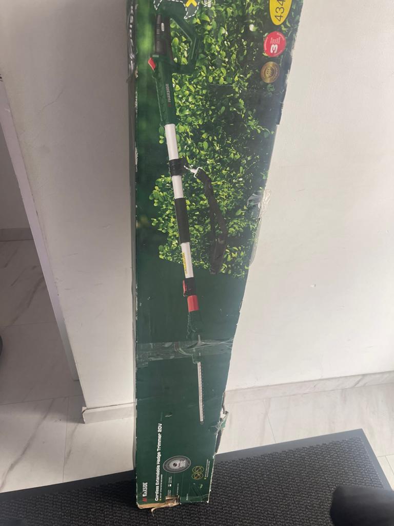 PARKSIDE lange heggenschaar PTHSA 20 V, Ophalen of Verzenden, Zo goed als nieuw, Accu