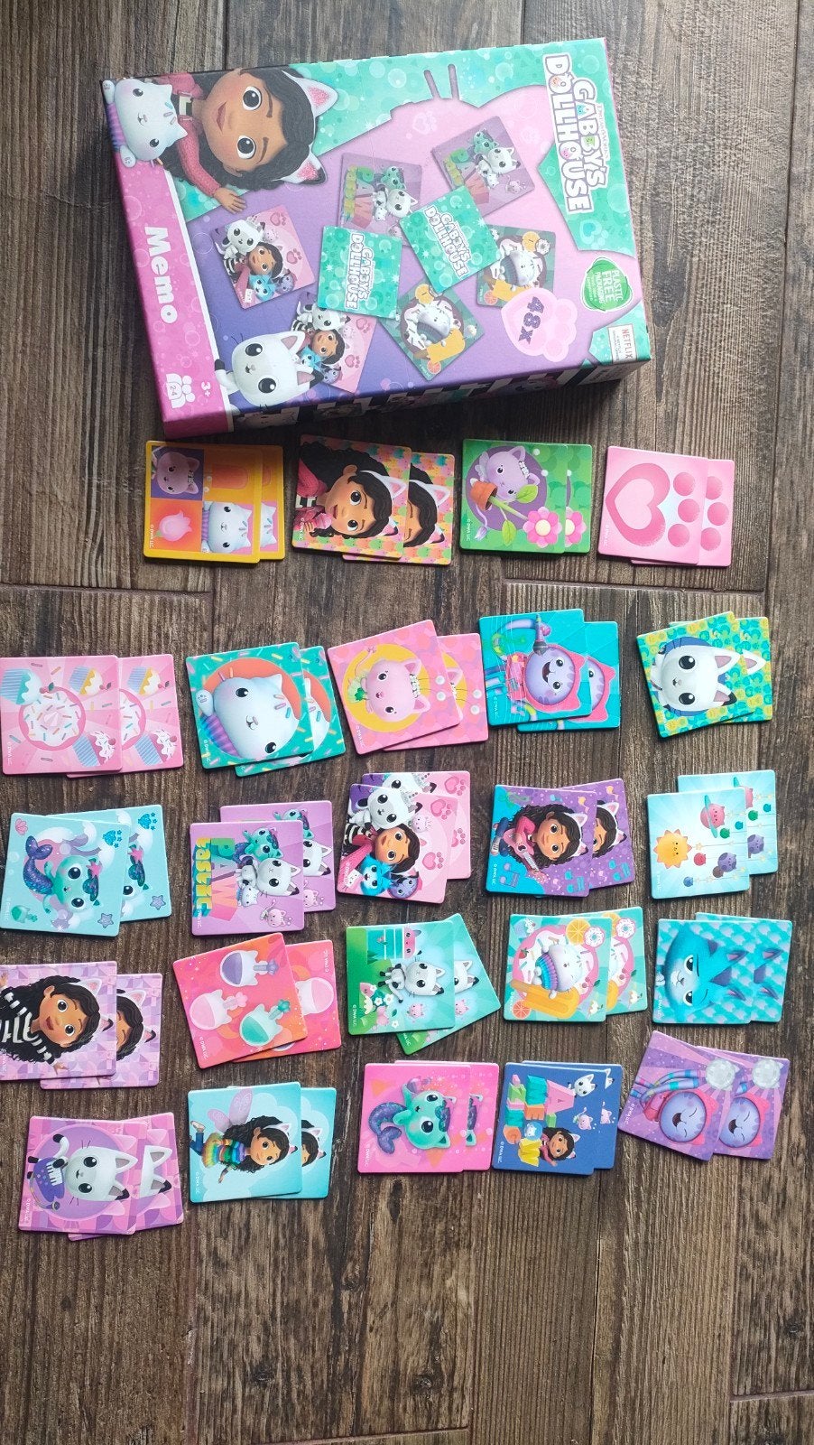 Gabby's Poppenhuis Memo Spel - 48x Kaartjes, Een of twee spelers, Ophalen of Verzenden, Zo goed als nieuw, DreamWorks