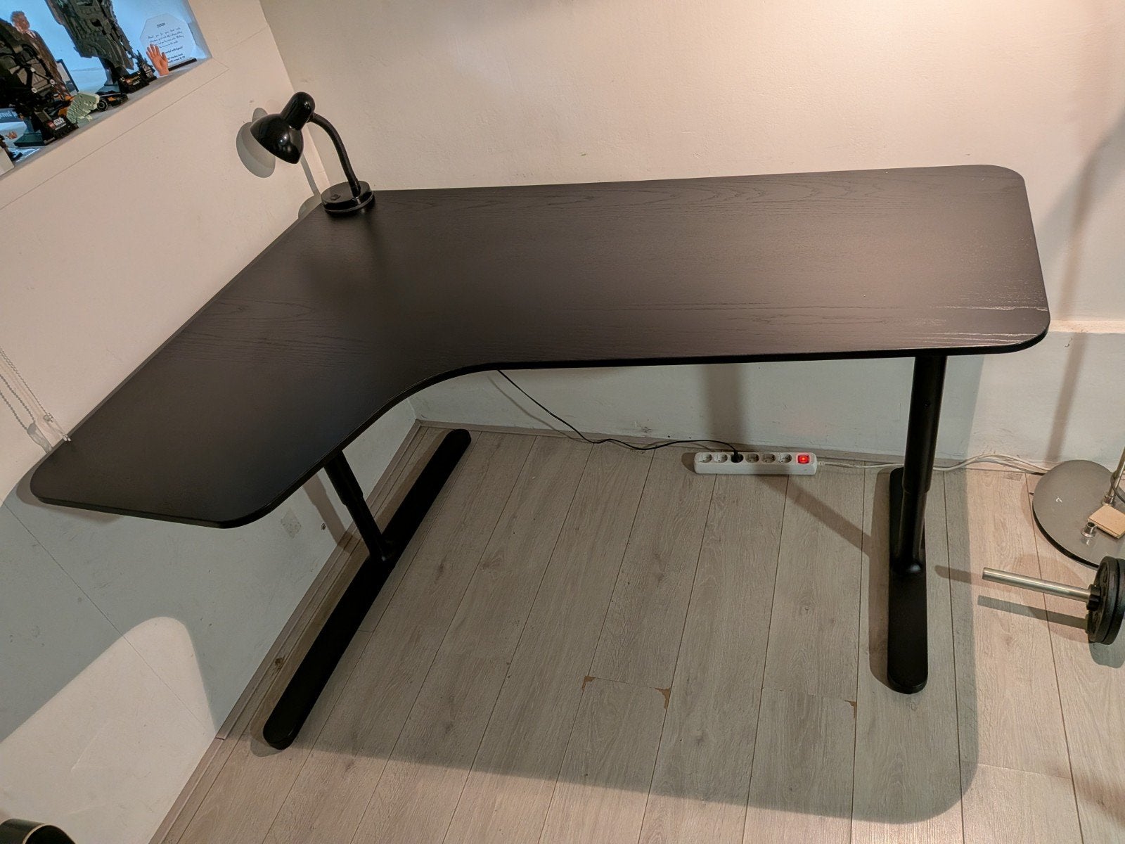 Height-adjustable corner desk (Allen key), Ophalen of Verzenden, In hoogte verstelbaar, Gebruikt