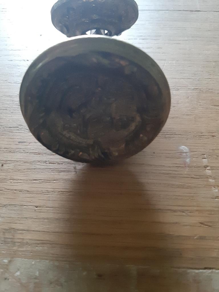 Antieke koperen deurknop., Antiek en Kunst, Ophalen of Verzenden