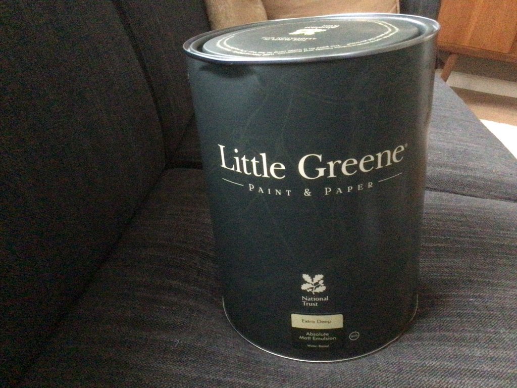 Antraciet/ Zwarte matte little Green Muurverf extra Deep 5 l, Doe-het-zelf en Verbouw, Ophalen, Nieuw, Groen