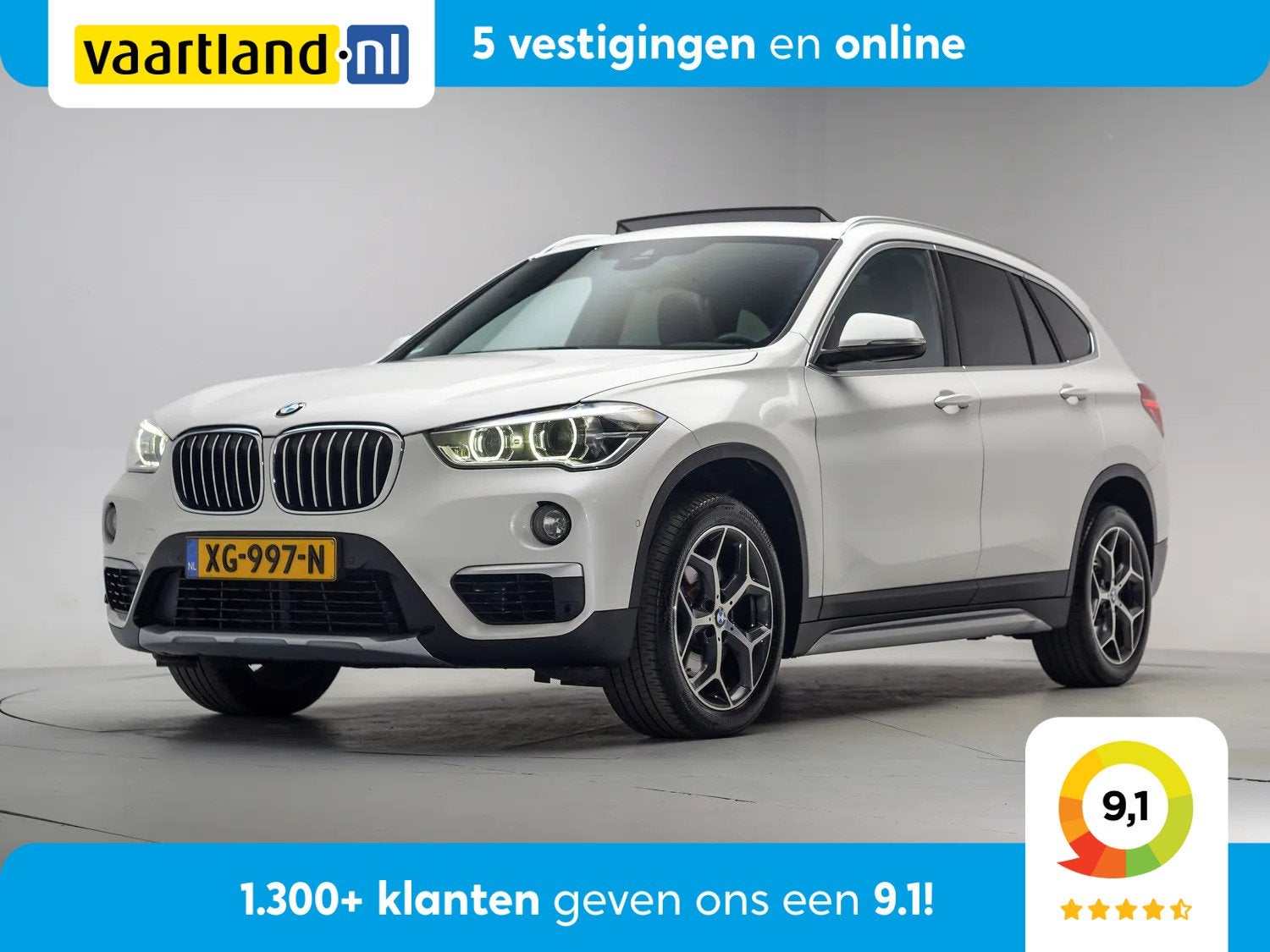 BMW X1 sDrive20i Orange Edition III Aut. [ Panoramadak Leder, Auto's, 1998 cc, Wit, Bedrijf, Automatische klimaatregeling