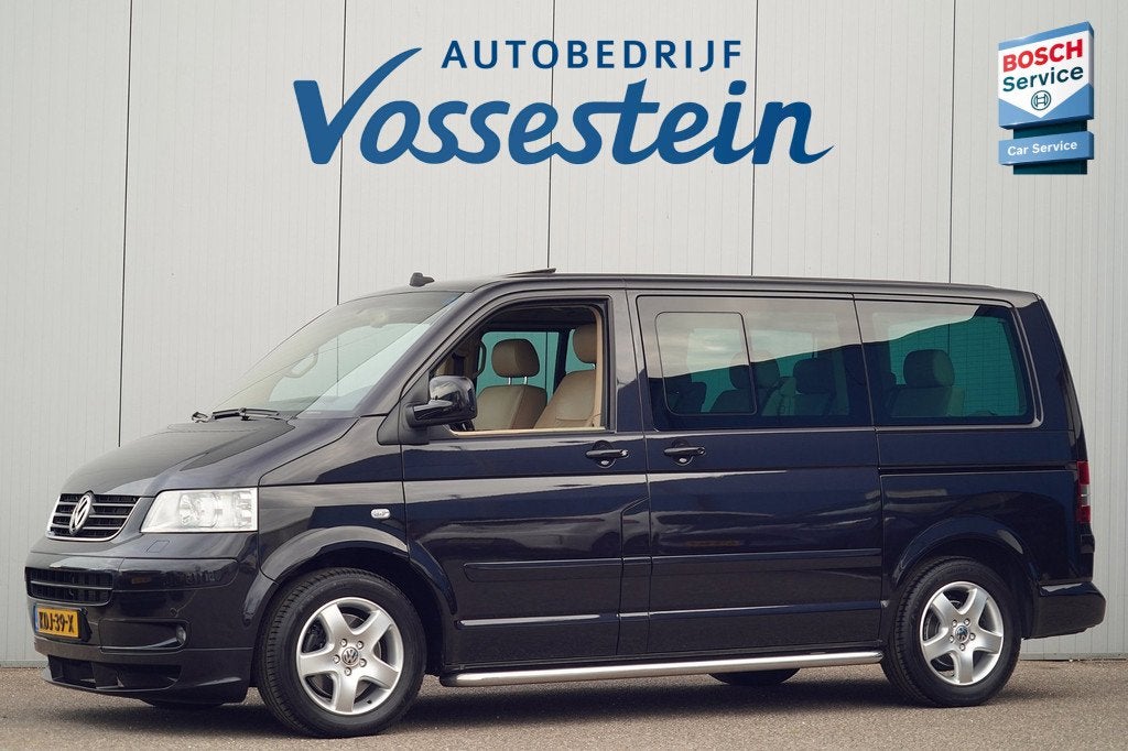 Volkswagen T5 Multivan 3.2 V6 R32 4Motion Highline 7-Pers /, Auto's, Volkswagen, Gebruikt, Beige, Zwart, Leder