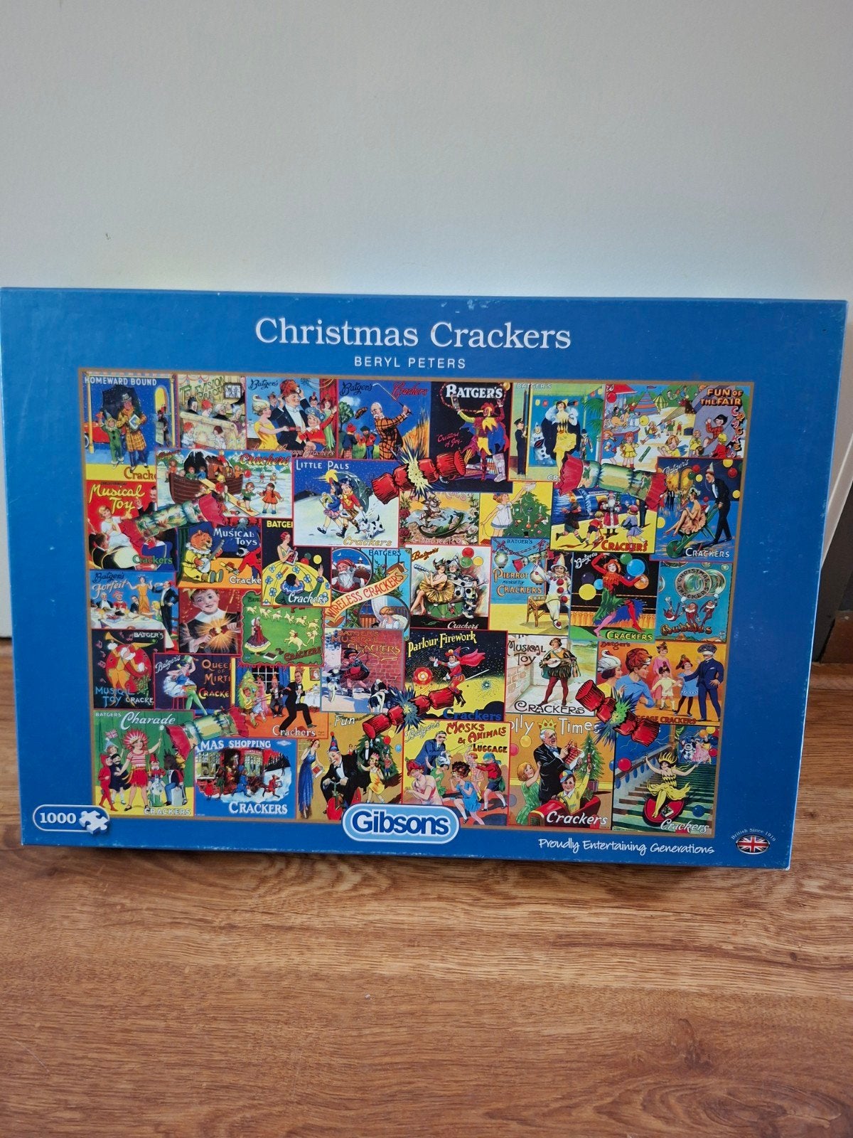 Gibsons Christmas Crackers Legpuzzel 1000 stukjes, Ophalen of Verzenden, 500 t/m 1500 stukjes, Gebruikt, Legpuzzel