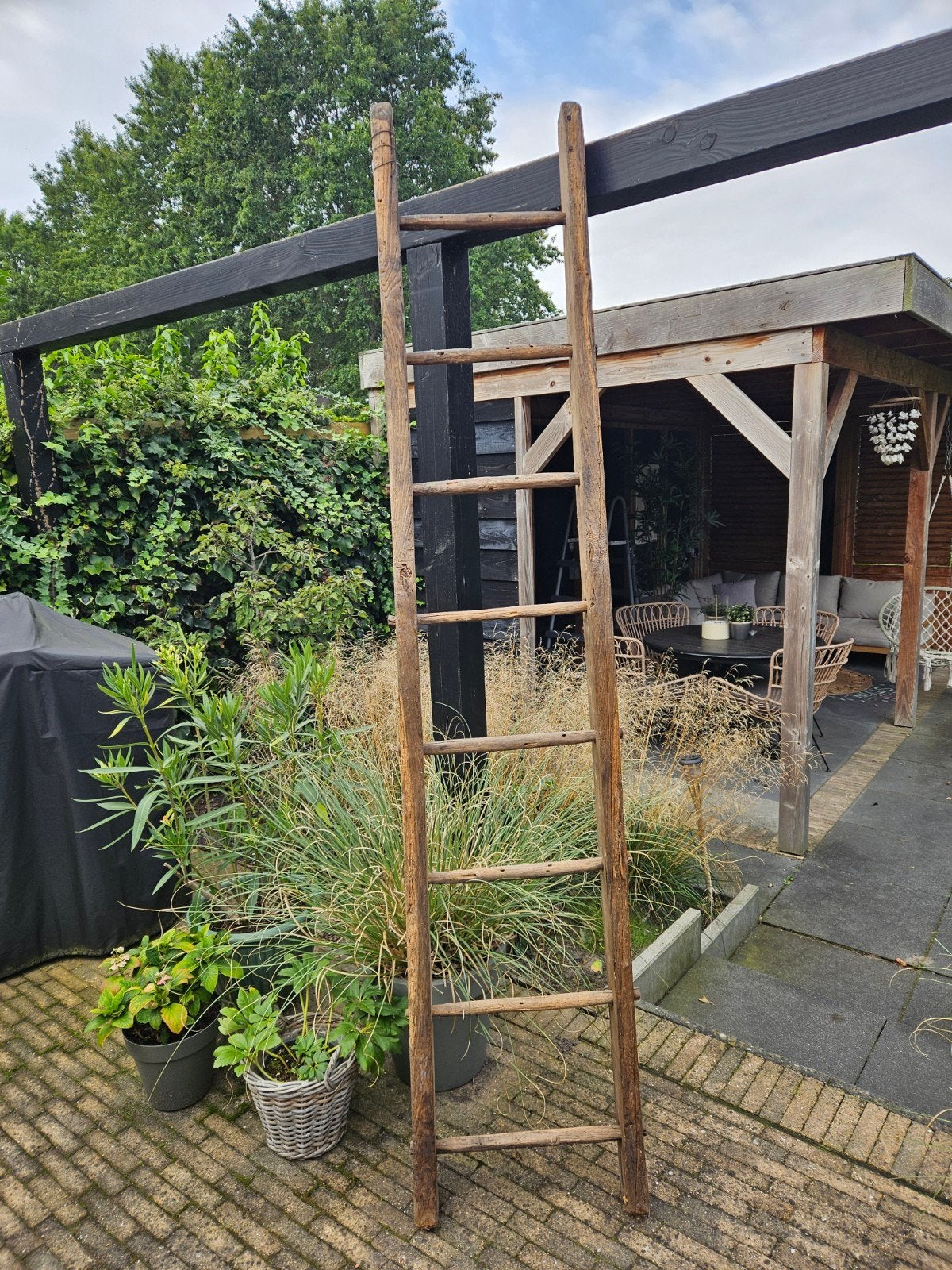 Oude Franse Brocante decoratie ladder, Doe-het-zelf en Verbouw, Ophalen, Gebruikt, 2 tot 4 meter