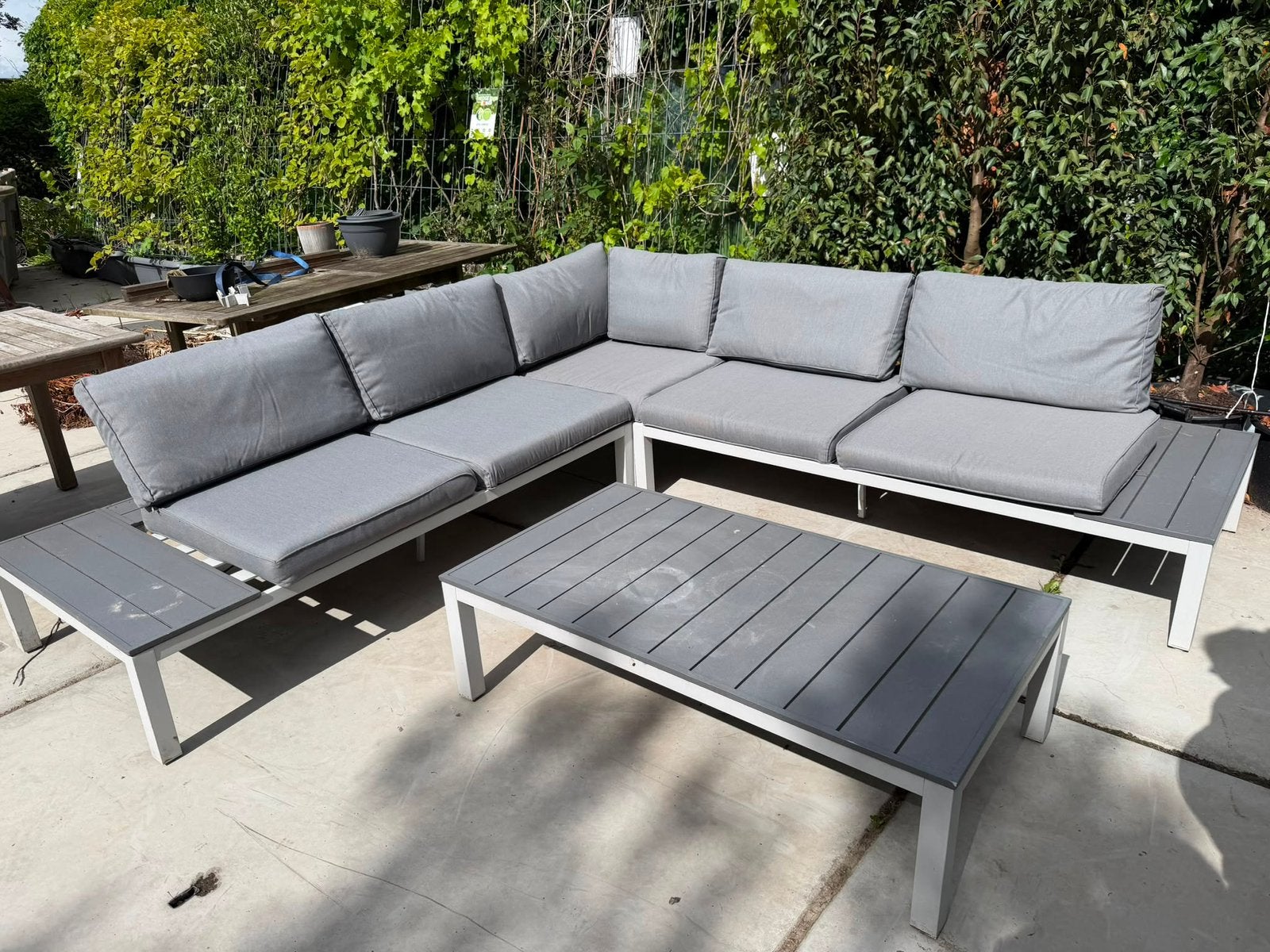 Loungebank, Tuin en Terras, Tuinsets en Loungesets, Gebruikt, Aluminium, Ophalen of Verzenden, 8 zitplaatsen