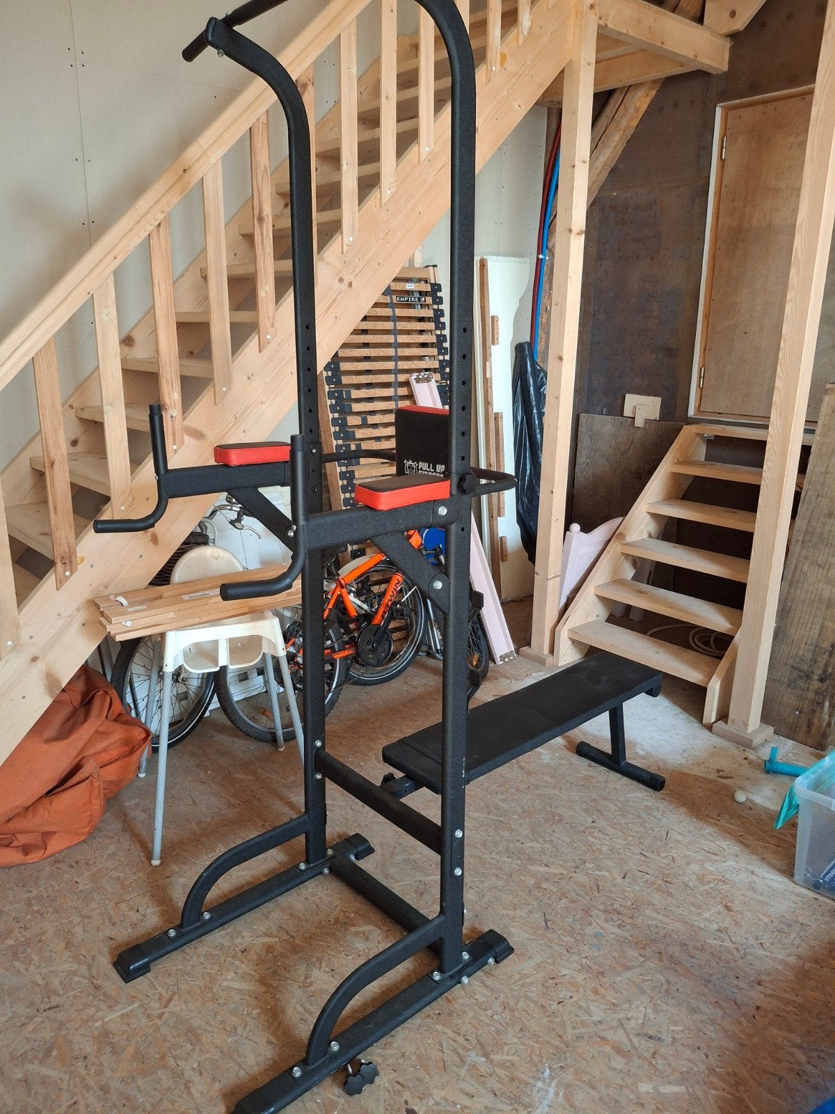 Krachtstation met bankje - Pull Up Fitness, Ophalen, Benen, Gebruikt, Krachtstation