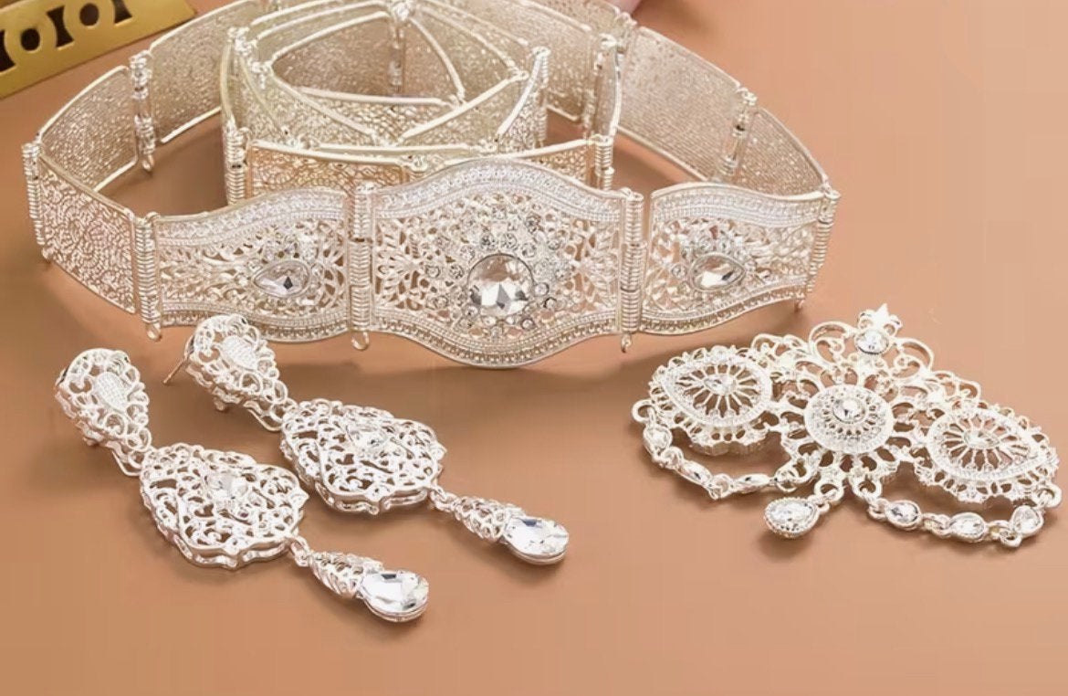 Nieuwe marokkaanse sieraden set zilver, Ophalen of Verzenden, Zo goed als nieuw, Zilver