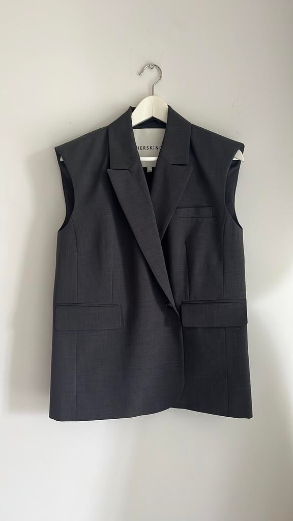 Herskind mouwloze blazer, Verzenden, Zo goed als nieuw, Maat 34 (XS) of kleiner, Grijs