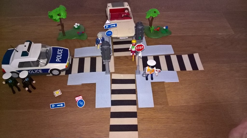 vintage playmobil oversteekplaats, Ophalen of Verzenden, Gebruikt, Los playmobil