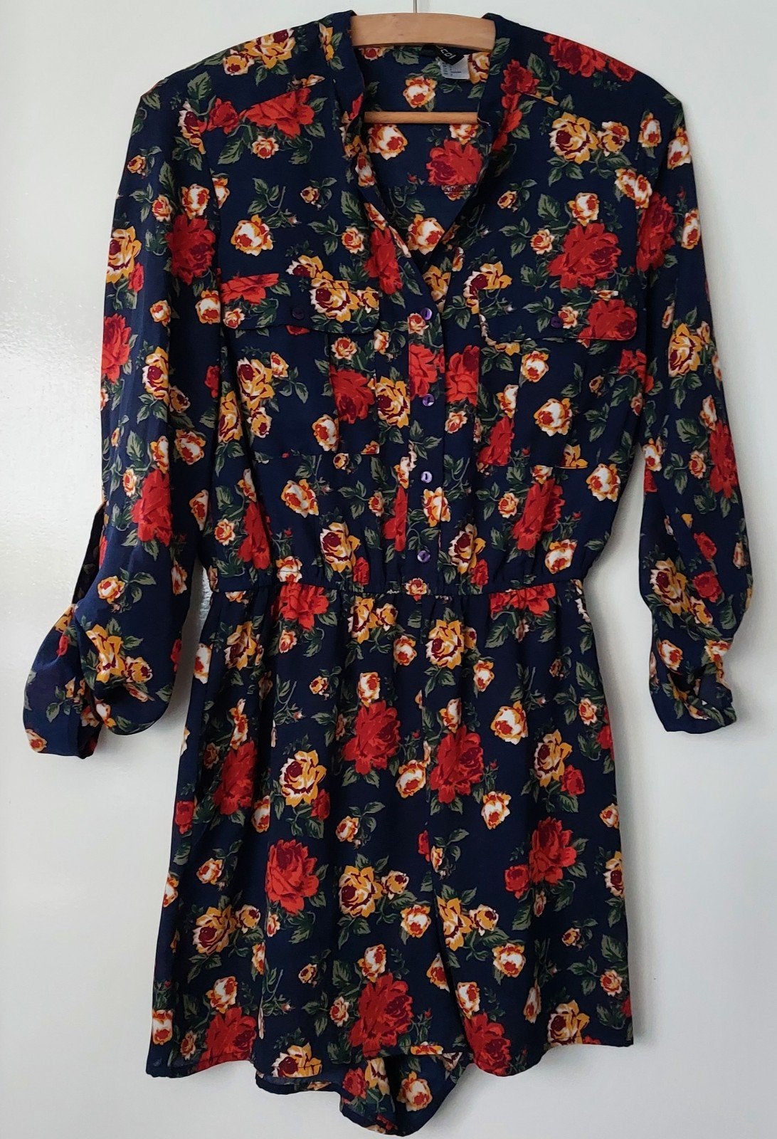 Bloemenprint playsuit H&M, H&M, Meerkleurig, Ophalen of Verzenden, Maat 36 (S)