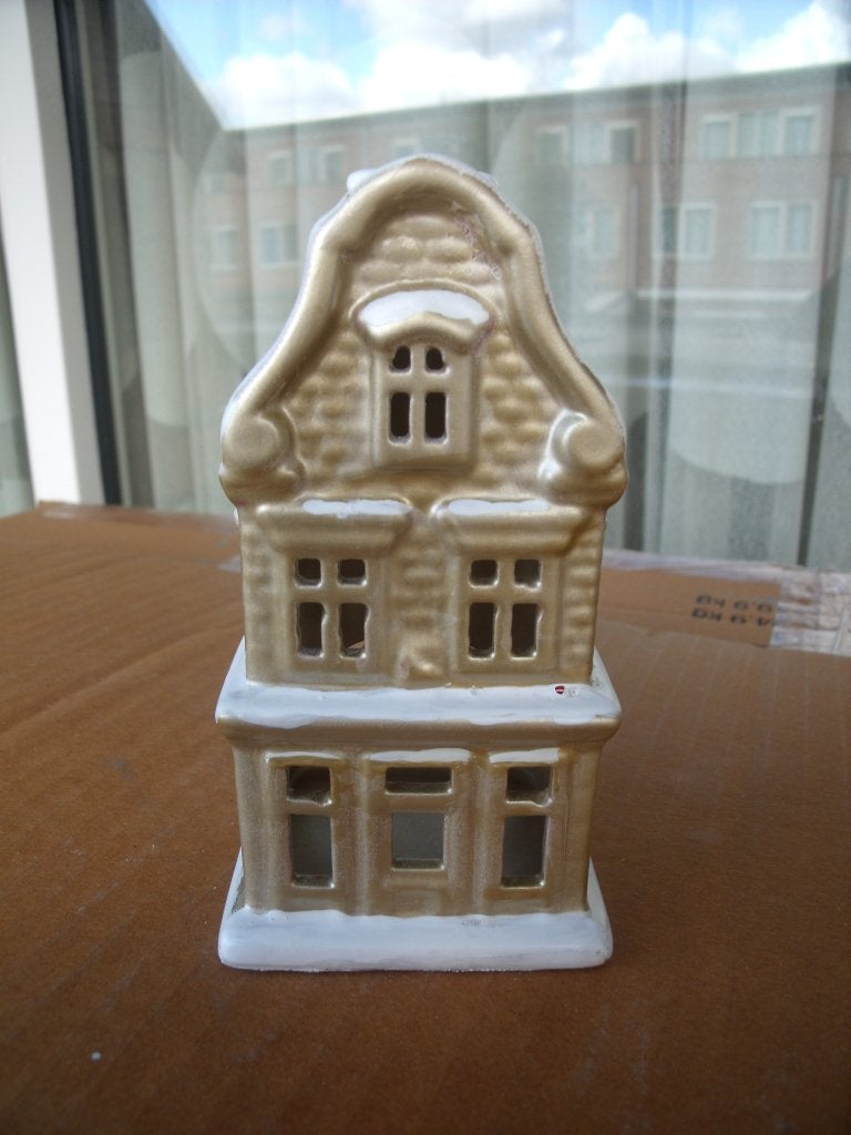 postcodeloterij huisje nr. 5 GOUD KLEURIG met lichtje i.p.s., Verzamelen, Albert Heijn, Ophalen of Verzenden