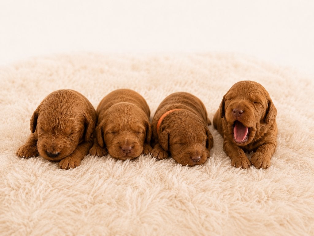Rode Medium Australian Labradoodle pups, Dieren en Toebehoren, Honden | Retrievers, Spaniëls en Waterhonden, Meerdere dieren, Overige rassen