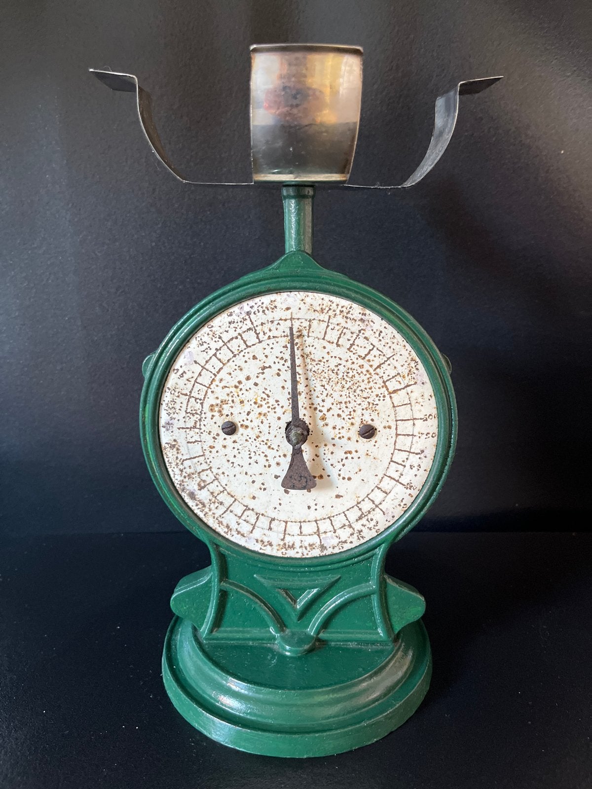 Antieke Groene Keukenweegschaal - Decoratief, Ophalen of Verzenden