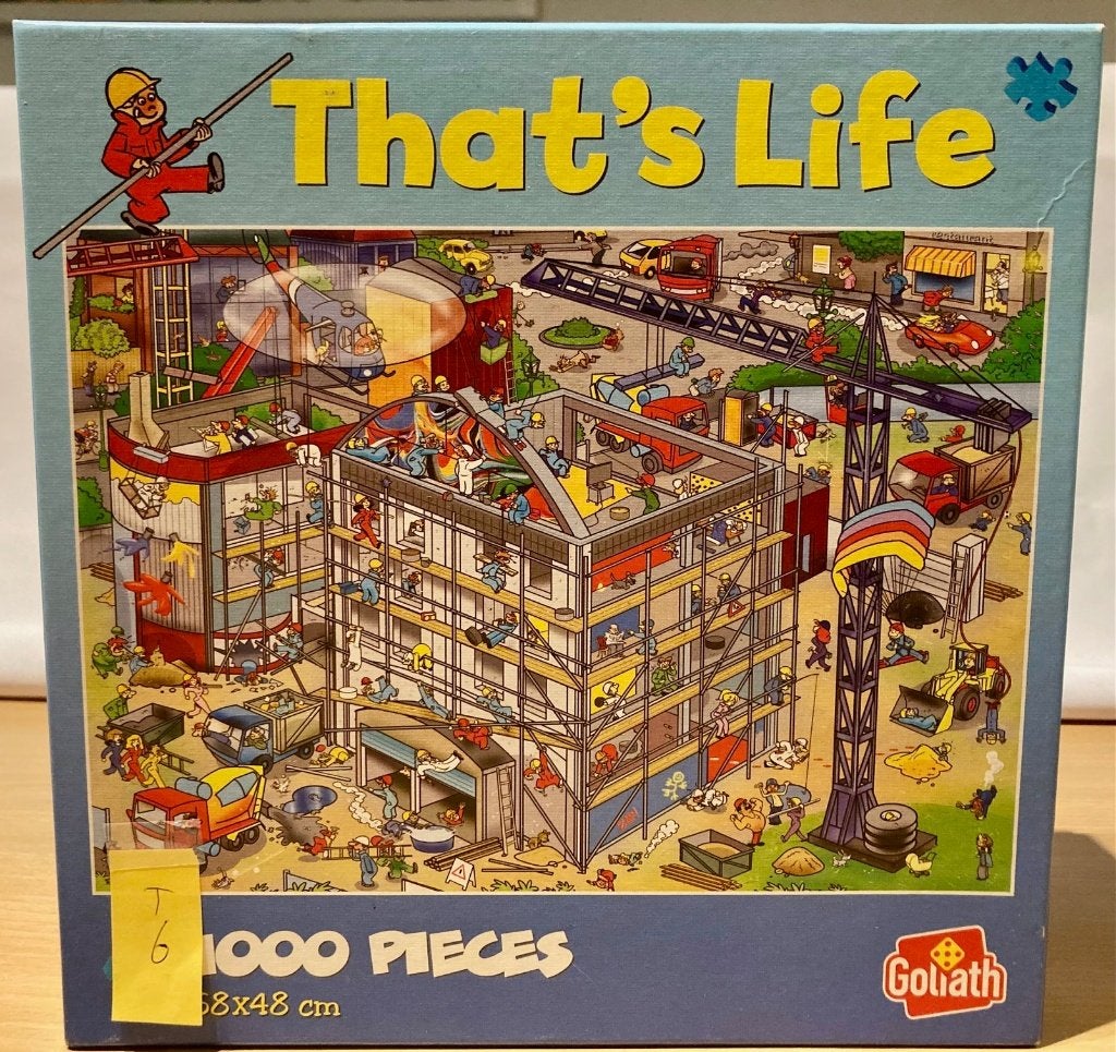 T6  legpuzzel Thats life 1000 stukjes, Ophalen of Verzenden, 500 t/m 1500 stukjes, Zo goed als nieuw, Legpuzzel