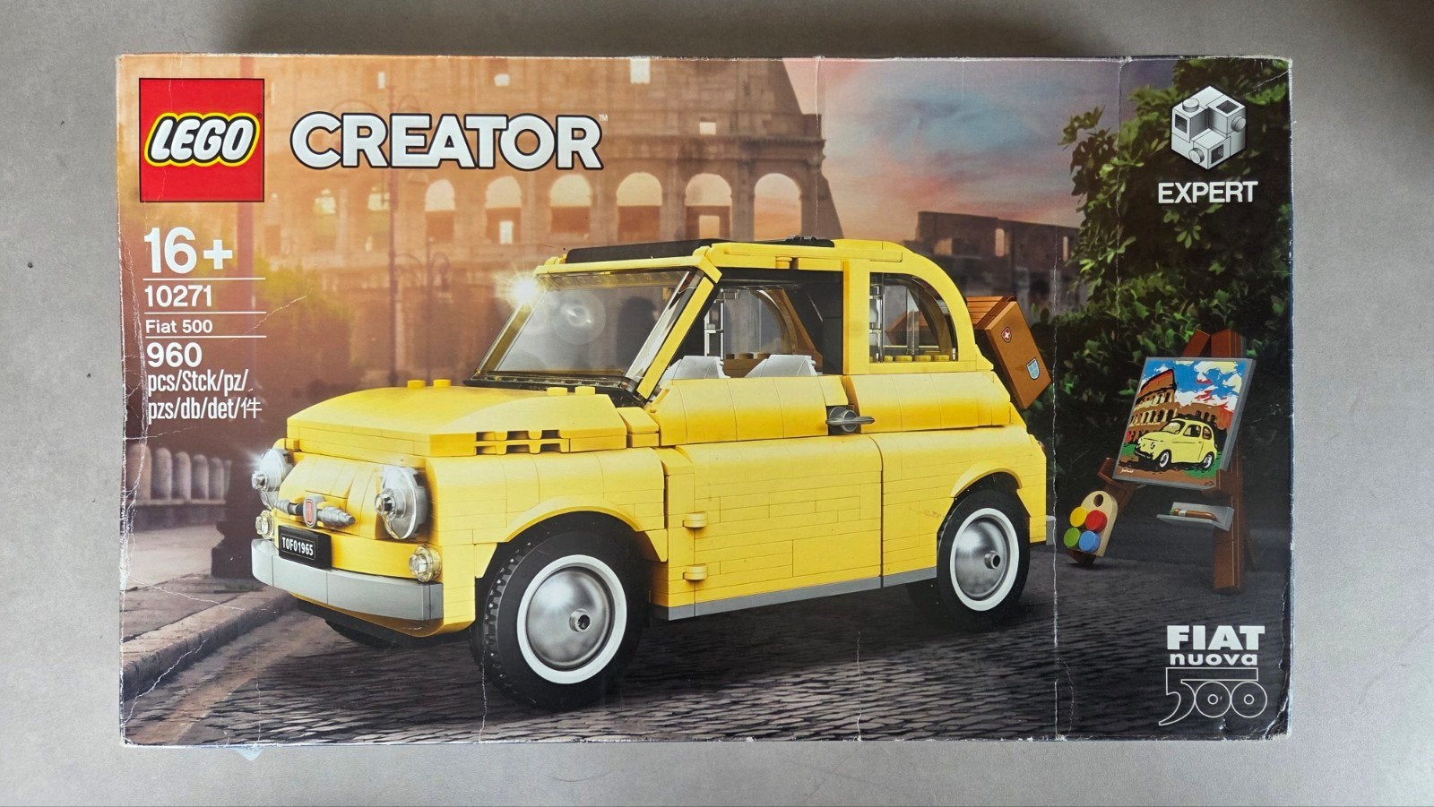 LEGO Creator Expert Fiat 500 (10271)  Compleet met doos en b, Gebruikt, Lego, Ophalen of Verzenden, Inclusief accessoires
