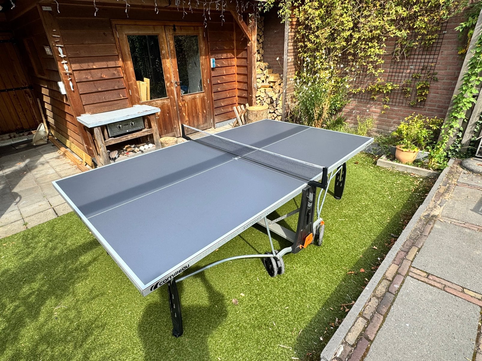 Tafeltennistafel Cornilleau Crossover 250S softmat grijs, Sport en Fitness, Tafeltennis, Ophalen, Zo goed als nieuw, Tafel Outdoor