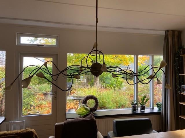 Hanglamp, Ophalen, Gebruikt, Glas, 50 tot 75 cm